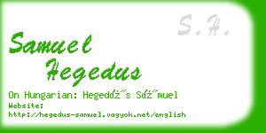 samuel hegedus business card